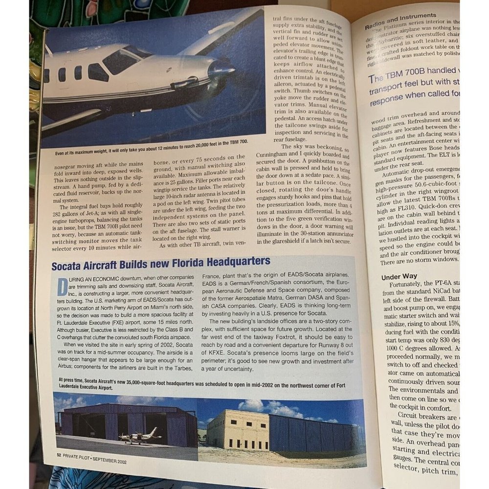 Private Pilot Aviation Magazine Sept 2002 Socata Avionics GPS Planes Flying - Picture 5 of 5